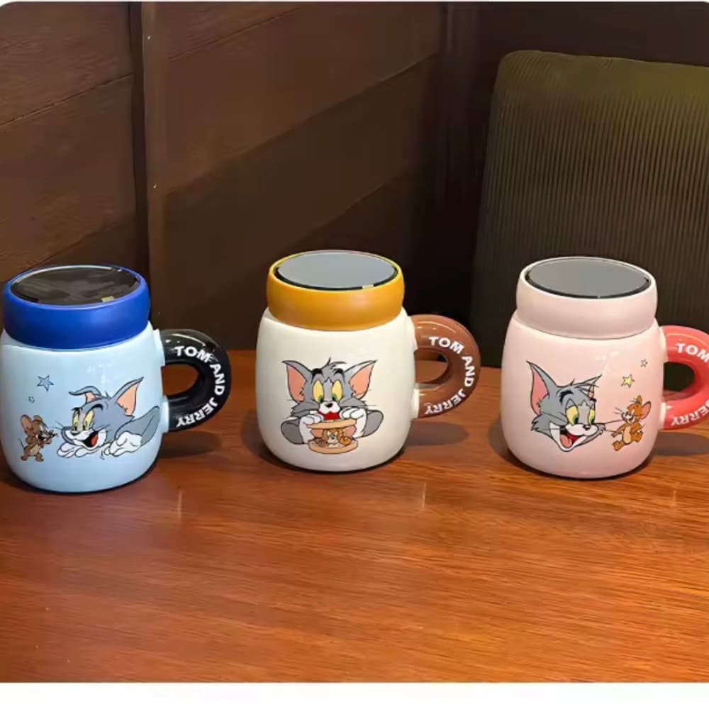 1 Tarro De Cerámica Con Cuchara, Tom Y Jerry, 350 Ml