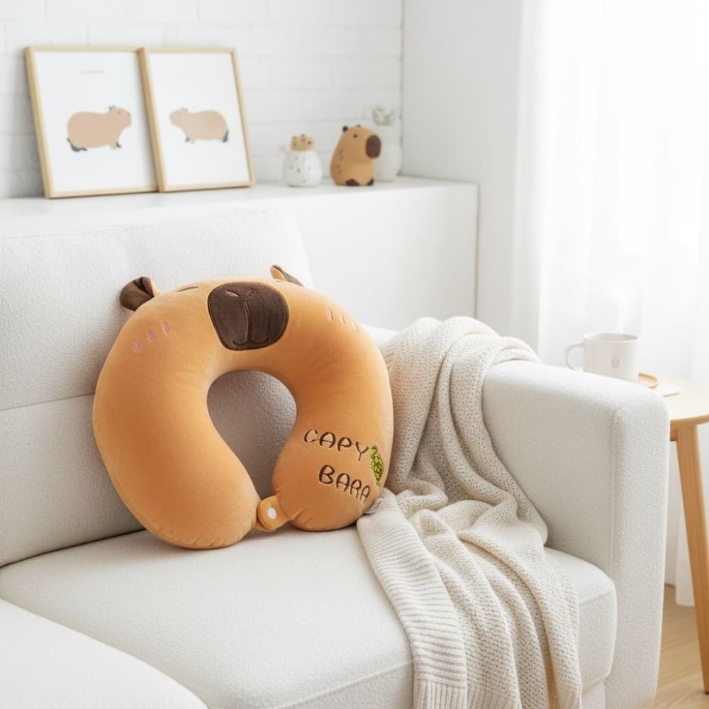 Almohada Capibara Reduce La Presión En El Cuello