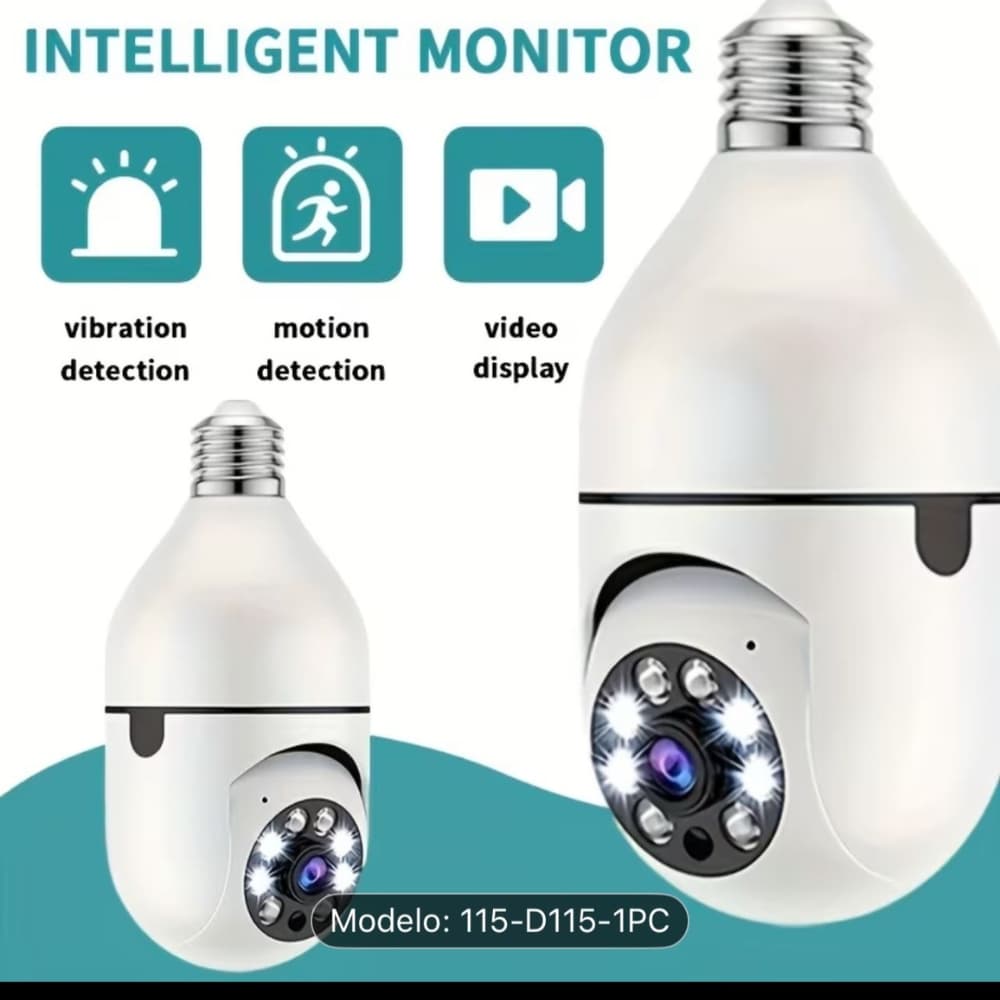 Camara Bombillo Giratoria De Seguridad Wifi 1080p Vision Nocturna