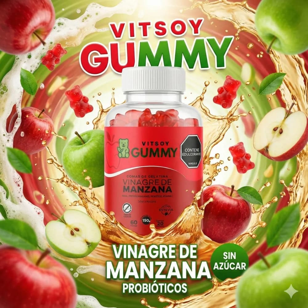 Gomitas Vinagre Manzana Adelgazante Probióticos Reductoras Manzana