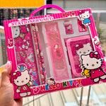 Kit escolar de personajes para niños y niñas.