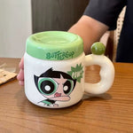 Mug con tapa en porcelana Powerpuff Girls