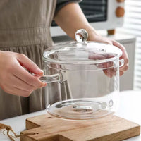 Olla De Vidrio Templado Con Tapa 1.5 Litros