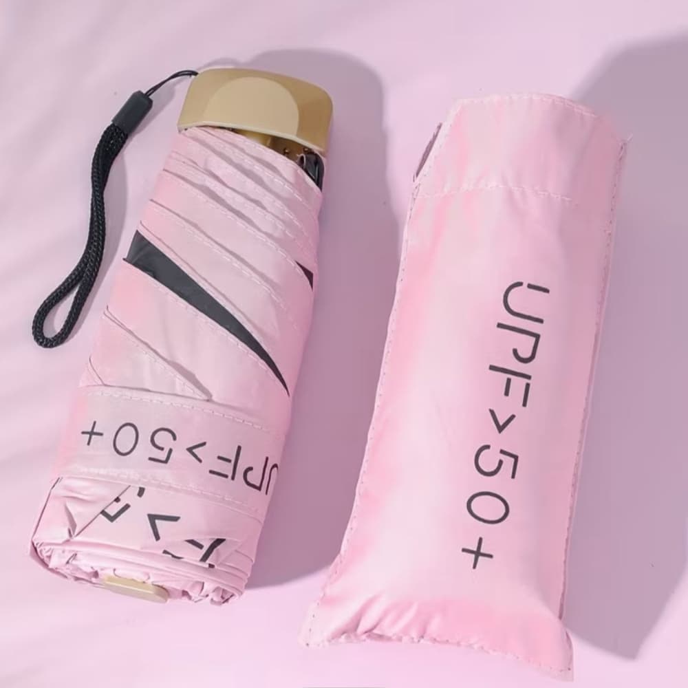 Paraguas Plegable Pequeño para Mujeres, Regalo de Moda, Mini Sombrilla Portátil para Hombres y Niñas, Paraguas de Bolsillo Ideal para Viajes
