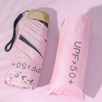 Paraguas Plegable Pequeño para Mujeres, Regalo de Moda, Mini Sombrilla Portátil para Hombres y Niñas, Paraguas de Bolsillo Ideal para Viajes