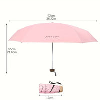 Paraguas Plegable Pequeño para Mujeres, Regalo de Moda, Mini Sombrilla Portátil para Hombres y Niñas, Paraguas de Bolsillo Ideal para Viajes