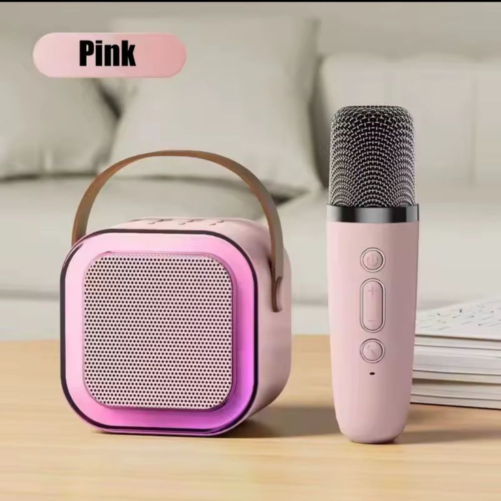 Parlante Karaoke Bluetooth + Micrófono Luces LED 