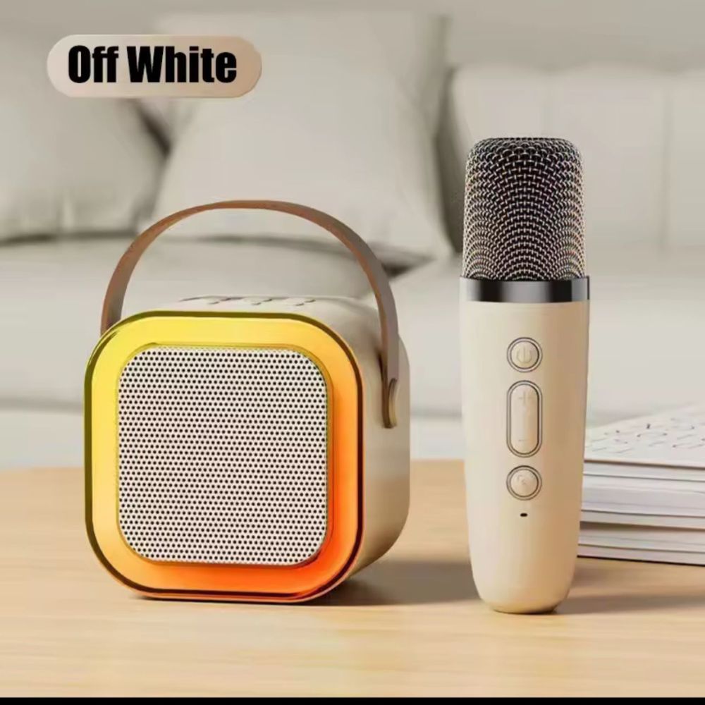 Parlante Karaoke Bluetooth + Micrófono Luces LED 