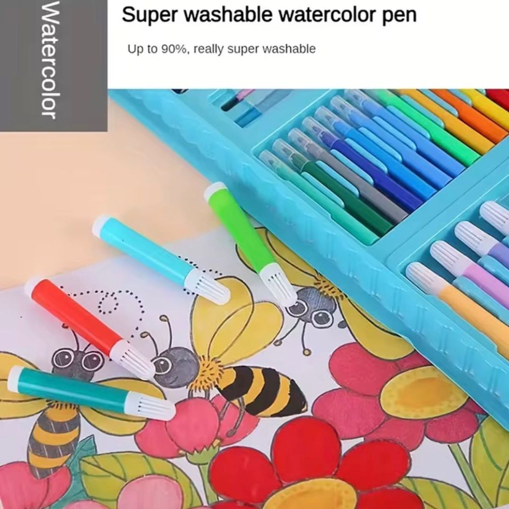 Set de Arte 208 Piezas Niños con Caballete y Estuche 