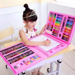 Set de Arte 208 Piezas Niños con Caballete y Estuche 