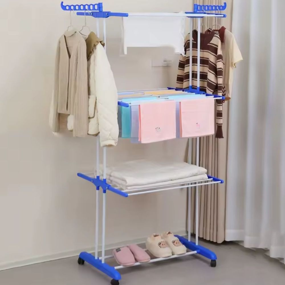 Tendedero De Ropa Perchero Plegable Colgador De 3 Niveles