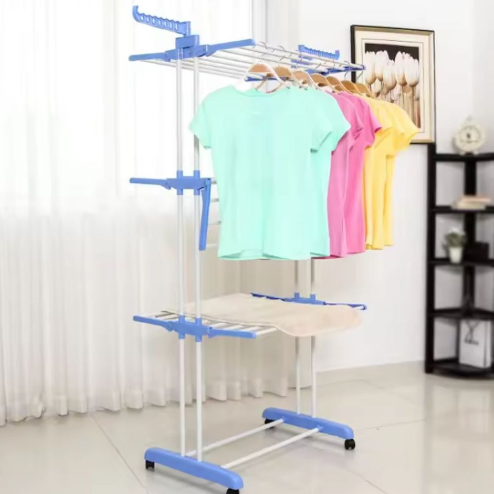 Tendedero De Ropa Perchero Plegable Colgador De 3 Niveles
