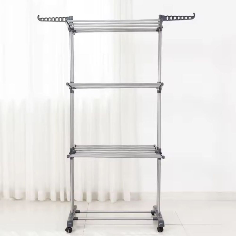 Tendedero De Ropa Perchero Plegable Colgador De 3 Niveles