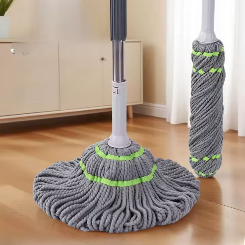 Trapeador Giratorio Automático 59" + 2 Cabezales Extra 