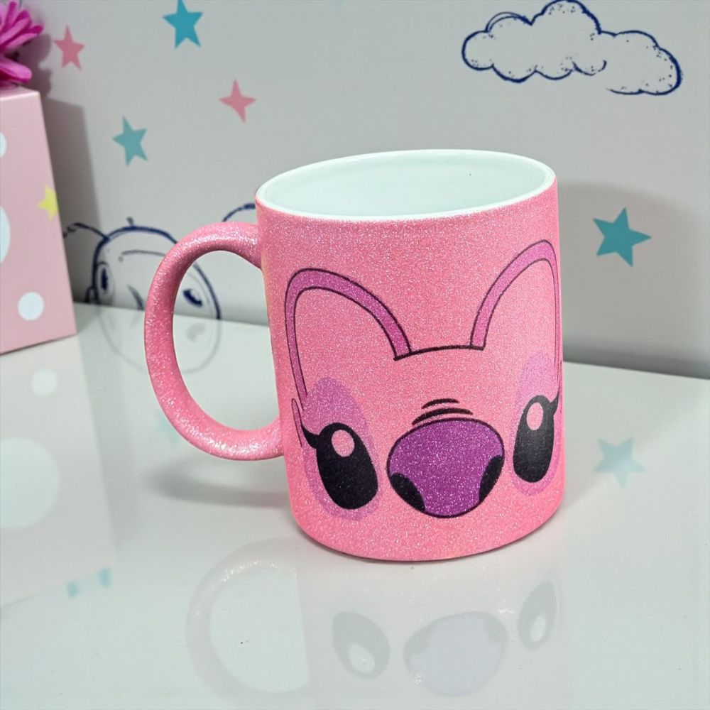 Tazas brillantes STITCH Y ANGELA